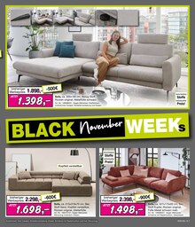 Couch im aktuellen Möbel Inhofer Prospekt (Augsburg) Couch im Möbel Inhofer Prospekt "BLACK NOVEMBER WEEKS" mit 24 Seiten (Augsburg)