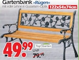 Rügen Gartenbank im Angebot bei Wreesmann in Freiberg Rügen Gartenbank Angebote von Top Garten bei Wreesmann Freiberg für 49,99 €