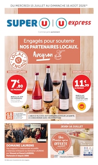 Catalogue U Express de la semaine "Engagés pour soutenir NOS PARTENAIRES LOCAUX." avec 1 pages, valide du 15/07/2026 au 16/08/2026 pour Rignac et alentours Prospectus U Express de la semaine "Engagés pour soutenir NOS PARTENAIRES LOCAUX." avec 1 pages, valide du 15/07/2026 au 16/08/2026 pour Rignac et alentours