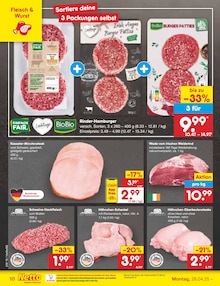 Fleisch im Netto Marken-Discount Prospekt "Aktuelle Angebote" mit 44 Seiten (Lübeck)