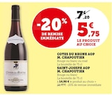 Côtes du Rhône AOP - M. Chapoutier en promo chez U Express Côtes du Rhône AOP - M. Chapoutier dans le catalogue U Express