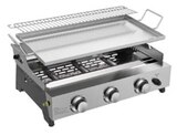 Aktuelles 3-Brenner Tisch Gasgrill mit Plancha Angebot bei METRO in Magdeburg ab 190,39 €