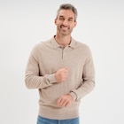 Pull col polo manches longues gris clair homme dans le catalogue La Halle