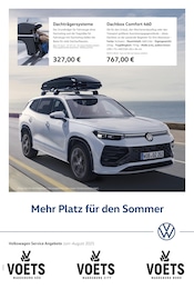 Volkswagen Prospekt für Burg mit 1 Seite Volkswagen Prospekt "Mehr Platz für den Sommer" für Burg, 1 Seite, 01.06.2025 - 31.08.2025