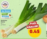 Deutscher Porree bei Penny im Dillenburg Prospekt für 0,45 €