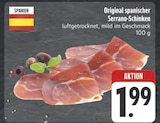Original spanischer Serrano-Schinken Angebote bei E center Plauen für 1,99 €