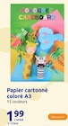 Papier cartonné coloré A3 en promo chez Action Dijon à 1,99 €