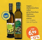 Aktuelle Essig Angebote bei tegut in Mannheim Aktuelles italienisches oder griechisches natives Olivenöl extra Angebot bei tegut in Mannheim ab 6,99 €