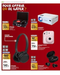 Prix et réduction Platine Vinyle dans le prospectus Carrefour Market en cours Offre Platine Vinyle dans le catalogue Carrefour Market du moment à la page 10