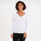 La Halle Treix - Promo T-shirt manches longues col en V coton blanc femme Promo T-shirt manches longues col en V coton blanc femme à 8,99 € dans le catalogue La Halle à Treix