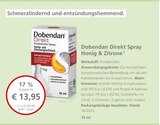 Dobendan Direkt Spray Honig & Zitrone im Angebot bei LINDA Premiumapotheke in Wolfsburg Dobendan Direkt Spray Honig & Zitrone Angebote von Dobendan bei LINDA Premiumapotheke Wolfsburg für 13,95 €