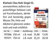 Klarlack Holz Siegel EL von Clou im aktuellen Holz Possling Prospekt für 13,95 €