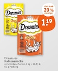 Aktuelles Dreamies Katzensnacks Angebot bei tegut in Erlangen ab 1,19 €