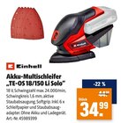 Akku-Multischleifer TE-OS 18/150 Li Solo bei Werkers Welt im Ahrensburg Prospekt für 34,99 €