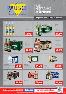 Bitburger im Getränkefachmarkt Rausch Prospekt "DIE GETRÄNKEKÖNNER" mit 2 Seiten (Gießen)