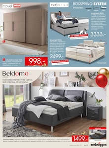 Boxspringbett im Zurbrüggen Prospekt "MEGA-EVENT" mit 20 Seiten (Bochum)