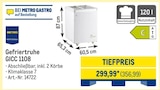 Gefriertruhe GICC 1108 von Metro Professional für 356,99 € bei METRO im Angebot Gefriertruhe GICC 1108 von Metro Professional im aktuellen METRO Prospekt