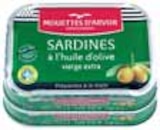 Sardines à l'huile d'olive vierge extra x 2 - MOUETTES D'ARVOR en promo chez Intermarché Nantes à 4,41 €