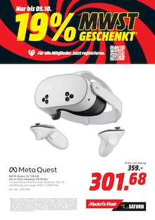 VR Brille im aktuellen MediaMarkt Saturn Prospekt (Berlin) VR Brille im MediaMarkt Saturn Prospekt "19% MWST GESCHENKT" mit 28 Seiten (Berlin)