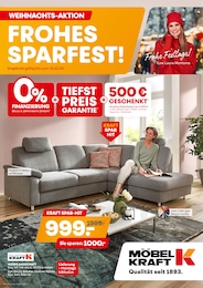 Möbel Kraft Prospekt für Berlin mit 20 Seiten Möbel Kraft Prospekt für Berlin: "FROHES SPARFEST", 20 Seiten, 04.12.2024 - 31.12.2024