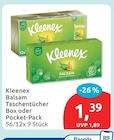 Balsam Taschentücher Box oder Pocket-Pack von Kleenex im aktuellen budni Prospekt