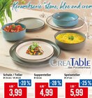 Keramikserie ''stone, blue und creme'' Angebote von Creatable bei Kaufhaus Stolz Flensburg für 3,99 €