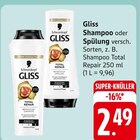 Gliss Shampoo oder Spülung Angebote von Schwarzkopf bei E center Göppingen für 2,49 €