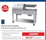Aktuelles 8-Brenner Gasgrill mit Plancha Angebot bei METRO in Regensburg ab 1.023,39 €