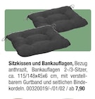Sitzkissen und Bankauflagen Angebote bei Opti-Wohnwelt Neubrandenburg für 7,90 €