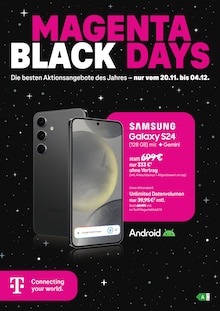 Aktueller Telekom Shop Prospekt für Soest und Ungebung, Seiten zum blättern Telekom Shop Prospekt MAGENTA BLACK DAYS mit Seiten in Soest und Umgebung