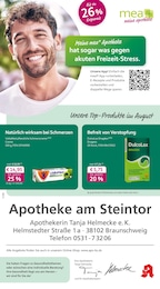 mea - meine apotheke Prospekt für Braunschweig mit 4 Seiten mea - meine apotheke Prospekt für Braunschweig: "Unsere August-Angebote", 4 Seiten, 01.08.2026 - 31.08.2026