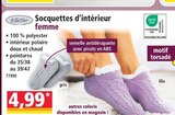 Socquettes d’intérieur femme - ELLENOR - Norma à Strasbourg Socquettes d’intérieur femme - ELLENOR en promo chez Norma Strasbourg à 4,99 €