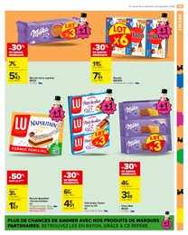 Prix et réduction Milka dans le prospectus Carrefour Market en cours Offre Milka dans le catalogue Carrefour Market du moment à la page 47