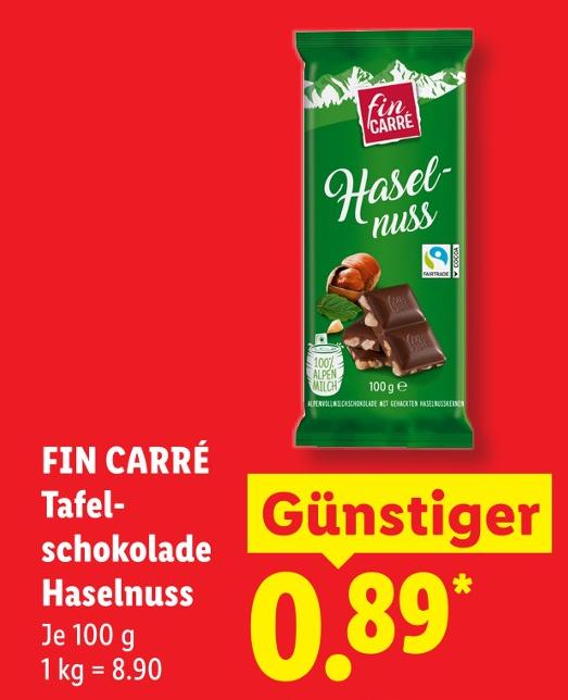 Tafelschokolade Haselnuss