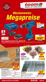 Bohrmaschine im toom Baumarkt Prospekt in Nettetal Aktueller toom Baumarkt Prospekt mit Bohrmaschine, "Respekt, wer's selber macht.", Seite 1