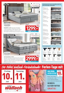 Bett im Möbel Wallach Prospekt "URLAUBSGELD GESCHENKT!" mit 16 Seiten (Hildesheim)
