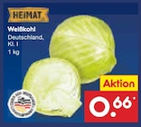 Weißkohl im Netto Marken-Discount Prospekt Weißkohl von Heimat im aktuellen Netto Marken-Discount Prospekt für 0,66 €