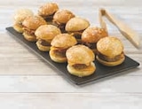 MINI CHEESE BURGER ou MINI BURGER CHEESE ET BACON / MINI BURGER CHEESE ET RACLETTE en promo chez Super U Brest à 8,90 €