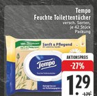 Feuchte Toilettentücher Angebote von Tempo bei E center Solingen für 1,29 €