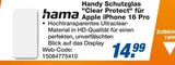 Handy Schutzglas "Clear Protect" für Apple iPhone 16 Pro im Angebot bei expert in Lehrte Handy Schutzglas "Clear Protect" für Apple iPhone 16 Pro Angebote von hama bei expert Lehrte für 14,99 €