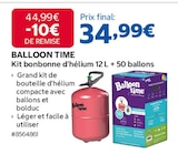 Kit bonbonne d'hélium 12 L + 50 ballons - Balloon Time dans le catalogue Costco