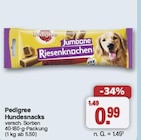 Jumbone Riesenknocken von Pedigree für 0,99 € bei famila Nordwest im Angebot Jumbone Riesenknocken von Pedigree im aktuellen famila Nordwest Prospekt
