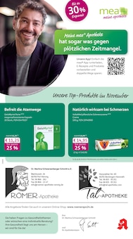 Aktueller mea - meine apotheke Prospekt "Unsere November-Angebote" Seite 1 von 4 Seiten für Perl