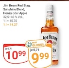 Red Stag, Sunshine Blend, Honey oder Apple im Angebot bei GLOBUS in Hürth Red Stag, Sunshine Blend, Honey oder Apple Angebote von Jim Beam bei GLOBUS Hürth für 9,99 €