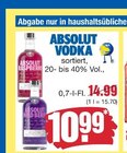 EDEKA - Absolut Vodka Angebot im Prospekt Absolut Vodka bei EDEKA im Prospekt "" für 10,99 €