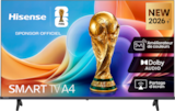 TV LED 40" / 100CM
HISENSE 40A4S - HISENSE en promo chez Auchan Hypermarché Poitiers à 195,99 €