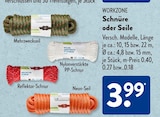 Mehrzweckseil im ALDI SÜD Prospekt Mehrzweckseil von Workzone im aktuellen ALDI SÜD Prospekt für 3,99 €