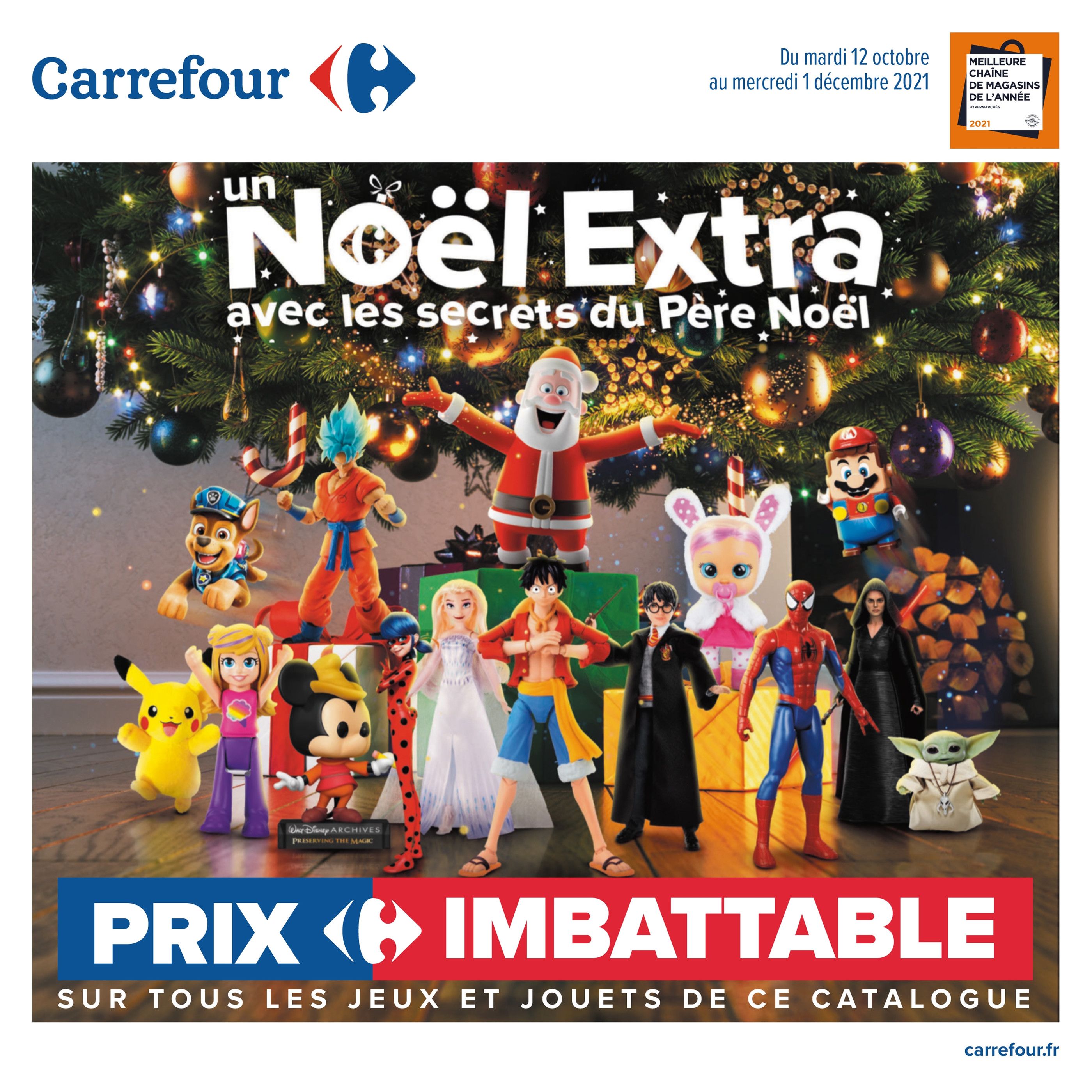 Catalogue Carrefour à Lille, avec 132 pages Prospectus Carrefour à Lille, "Un Noël Extra avec les secrets du père Noël", 132 pages, 12/10/2021 - 01/12/2021