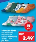 Sneakersocken im Angebot bei Kaufland in Bruchsal Sneakersocken Angebote bei Kaufland Bruchsal für 2,49 €