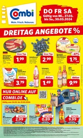 Aktueller combi Supermarkt Prospekt in Schlangen und Umgebung, "DREITAG ANGEBOTE" mit 1 Seite, 27.03.2024 - 30.03.2024